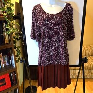 Colorful Liz & Co Woman's Multi-Color Blouse, Size XL